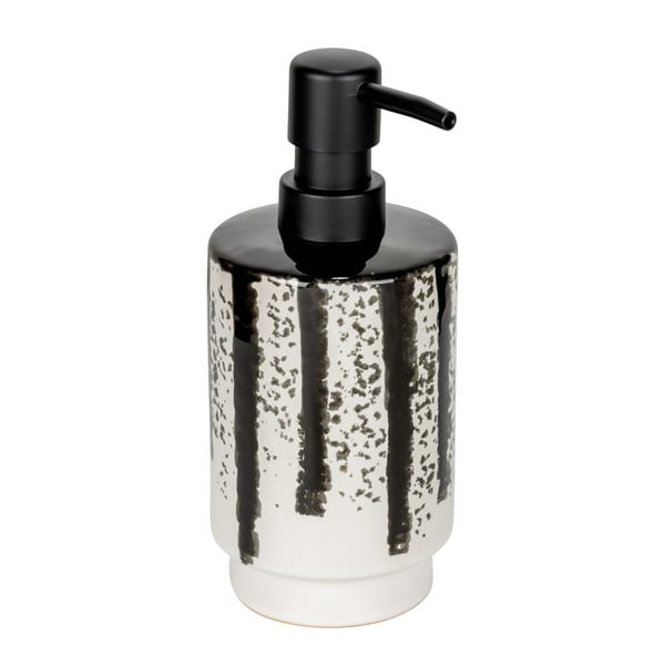 Must-valge keraamiline seebidosaator 340 ml Subiza - Wenko