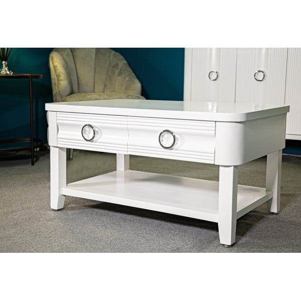 Valge kuusepuidust diivanilaud 60x90 cm Shine – Mauro Ferretti-image-1