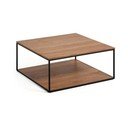 Pruun kohvilaud pähklipuidust lauaplaadiga 80x80 cm Yona - Kave Home