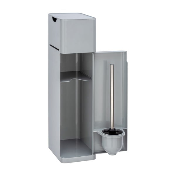 Šedý stojan na toaletní papír s WC kartáčem Wenko Imon-image-2