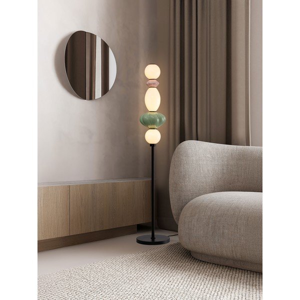 Keraamiline LED-põrandalamp hämardatava valgustugevusega keraamilise/klaasist varjuga (kõrgus 136,5 cm) Oneta - Nova Luce-image-1