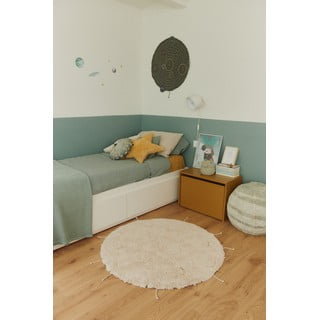 Kreem puuvillane ümmargune vaip ø 100 cm Moon Multishape – Lorena Canals