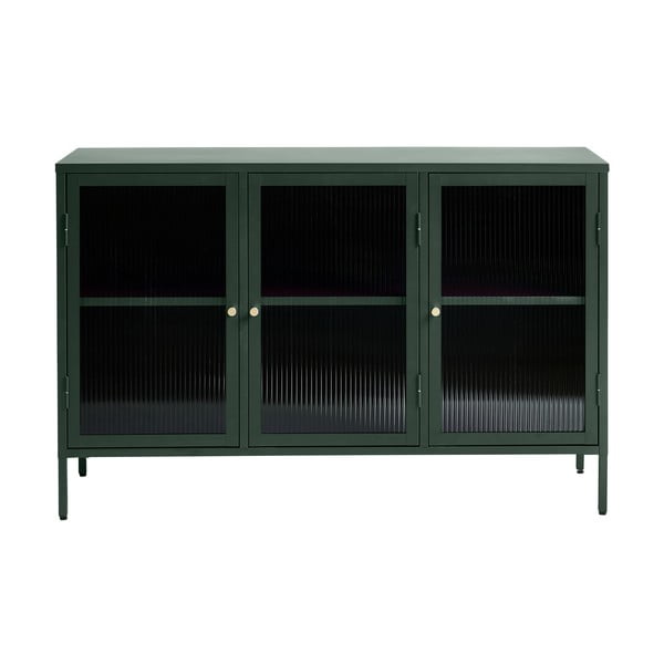 Roheline metallist vitriin Bronco, kõrgus 85 cm - Unique Furniture