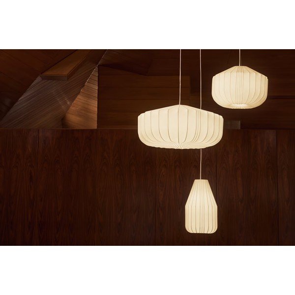 Valge laelamp tekstiilist varjuga ø 30 cm Somar - Kave Home-image-3