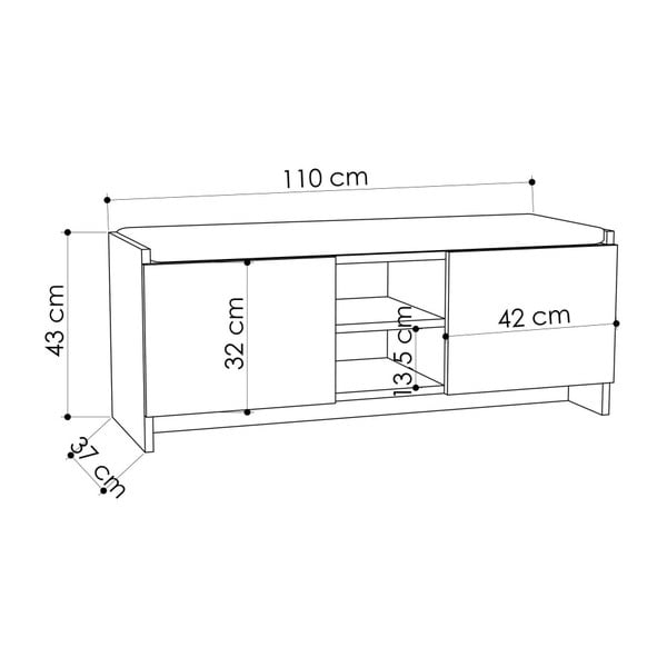 Bílý botník / lavice Homitis Zulla-image-2