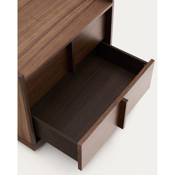 Tumepruun pähklipuidu spoonist öökapp Onix - Kave Home-image-3