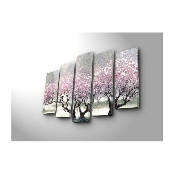 5-osaline maal lõuendil Cherry Blossom - Wallity-image-3