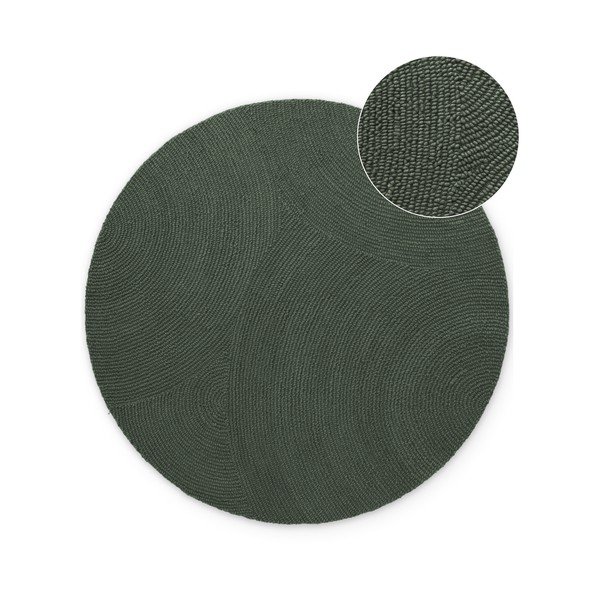 Tumeroheline käsitsi kootud villane ümmargune vaip ø 150 cm Calmio - Hanse Home