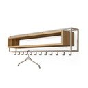 Seinariiul tammepuidust naturaalses/taimse värvusega riiuliga 118 cm School - Spinder Design