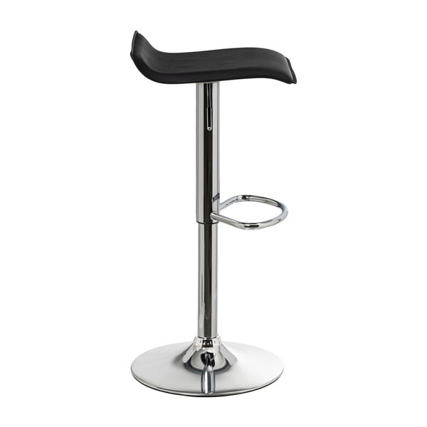 Mustad kunstnahast reguleeritava kõrgusega baaritoolid 2tk komplektis (istme kõrgus 63 cm) - Casa Selección-image-1