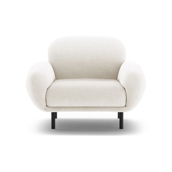 Valge bukleekangast tugitool Poppy - Micadoni-image-1