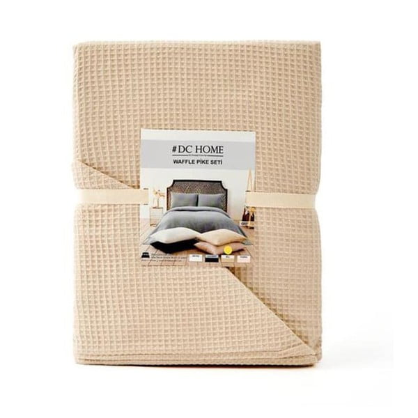 Beež voodikate 160x220 cm Waffle - Mijolnir-image-2