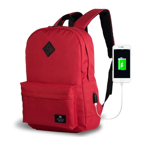 Punane USB-portiga seljakott My Valice SPECTA Smart Bag - Myvalice