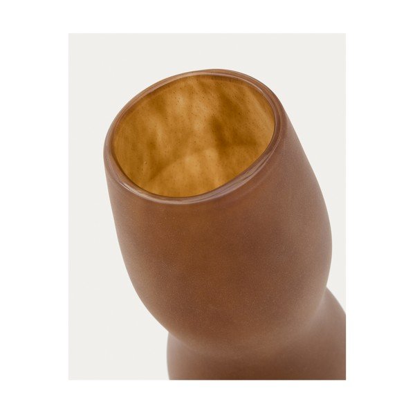 Pruun klaasist vaas (kõrgus 32 cm) Crila - Kave Home-image-3