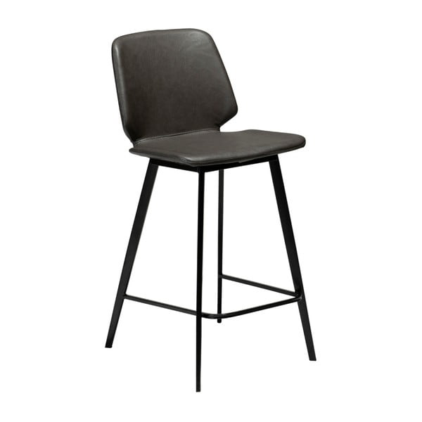 Tmavě šedá barová židle z eko kůže DAN–FORM Denmark Swing