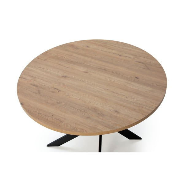 Ümmargune söögilaud tammeplaadiga 120x120 cm Ther - Marckeric-image-3