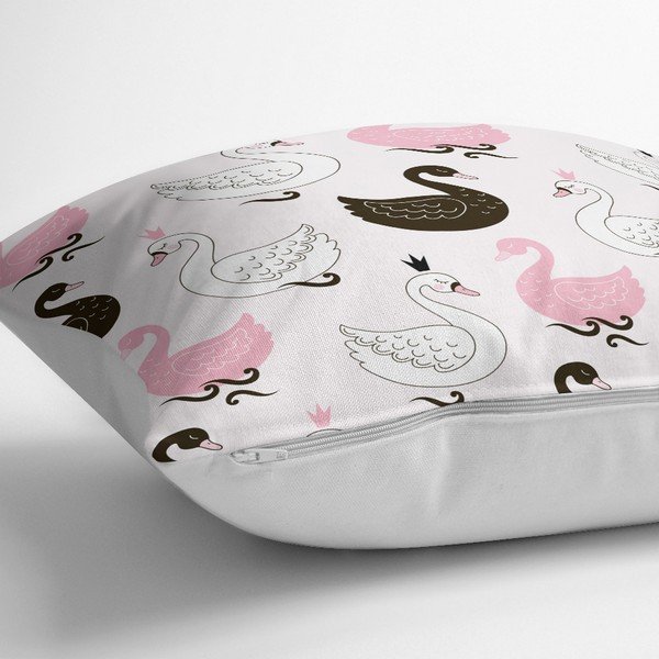 Povlak na polštář s příměsí bavlny Minimalist Cushion Covers Pink Background Kind Animals, 45 x 45 cm-image-2