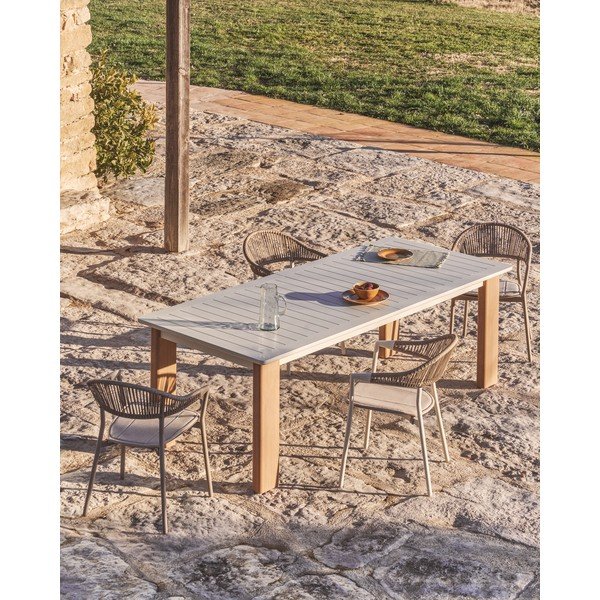Metallist aiasöögilaud 100x233 cm Livorno - Kave Home-image-1