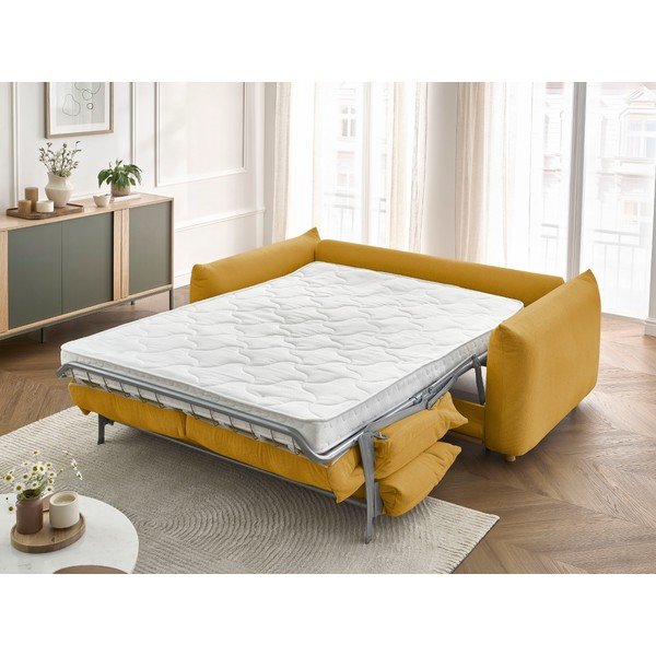 Kollane diivanvoodi 234 cm Ernest - Bobochic Paris-image-1