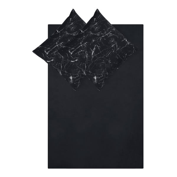 Must kahekohaline voodipesu puuvillasest perkalist , 200 x 200 cm Malin - Westwing Collection