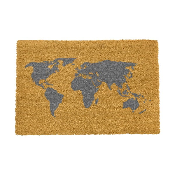 Looduslik kookosmatt , 40 x 60 cm World Map - Artsy Doormats