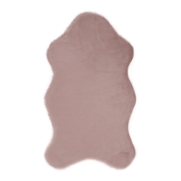 Růžový koberec z umělé kožešiny Pelus Powder, 90 x 150 cm