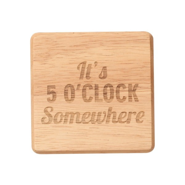 Podtácek z exotického dřeva T&G Woodware It's Five O'Clock Somewhere