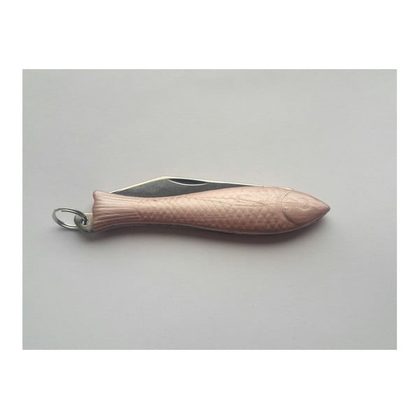 Světle růžový český nožík rybička s kroužkem v designu od Alexandry Dětinské-image-1