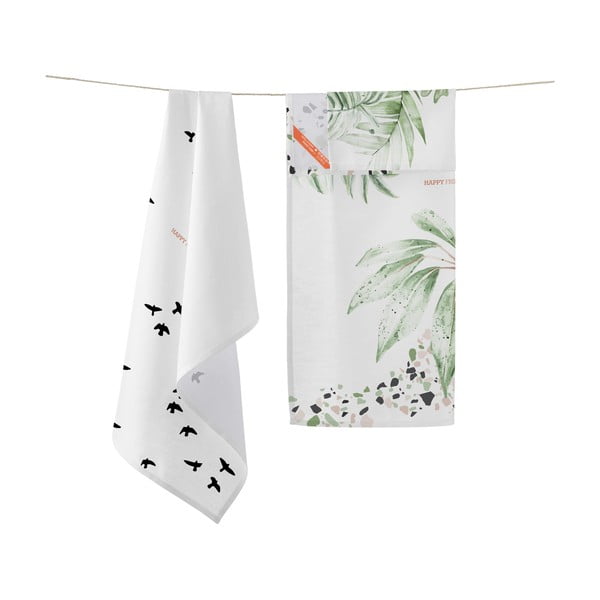 Komplekt 2 puuvillast köögirätikut, 70 x 50 cm Delicate - Happy Friday Basic-image-1