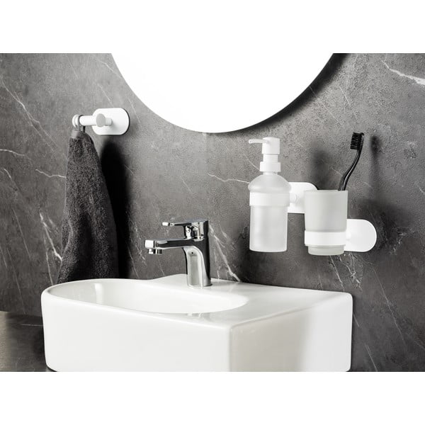 Valge isekandev klaasist seebidosaator 200 ml Orea - Wenko-image-2