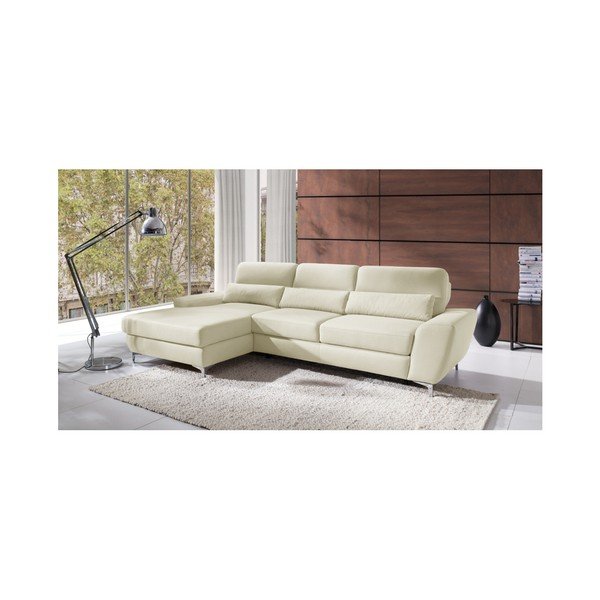 Krémová rohová rozkládací pohovka Windsor & Co. Sofas Omega, levý roh-image-4