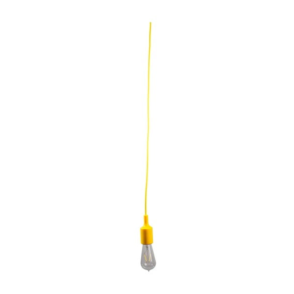 Textilní kabel s objímkou 1,5 m - žlutý