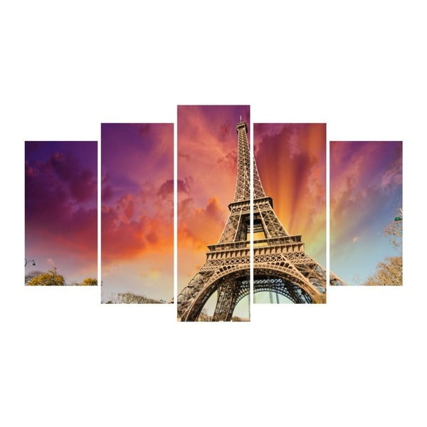 Vícedílný obraz Insigne Fall Eiffel, 102 x 60 cm