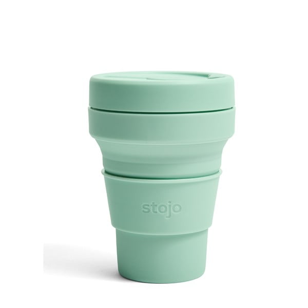 Roheline kokkuvolditav reisikruus Seafoam, 355 ml Pocket Cup - Stojo