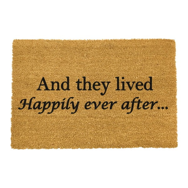 Looduslik kookosmatt Happily Ever After, 40 x 60 cm And they Lived Happily Ever After - Artsy Doormats