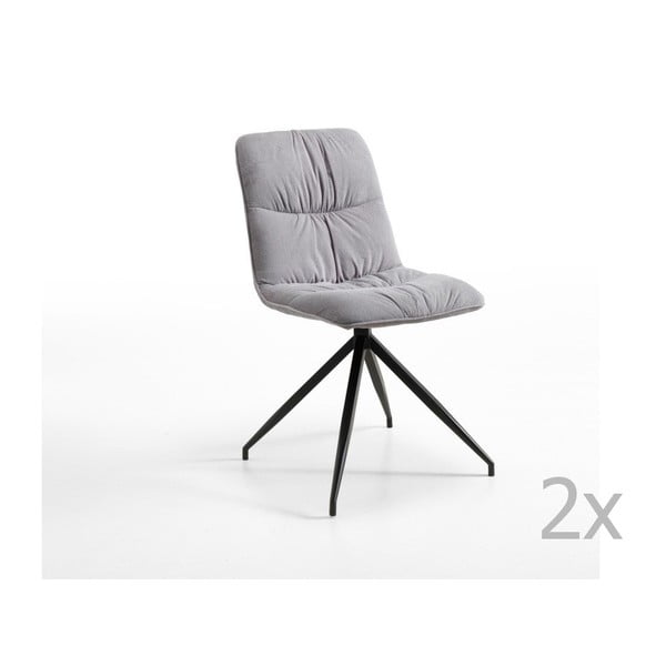 Sada 2 šedých židlí Design Twist Galena