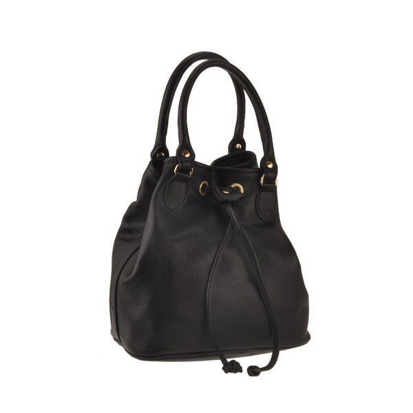 Černá kožená kabelka Florence Bags Apollo