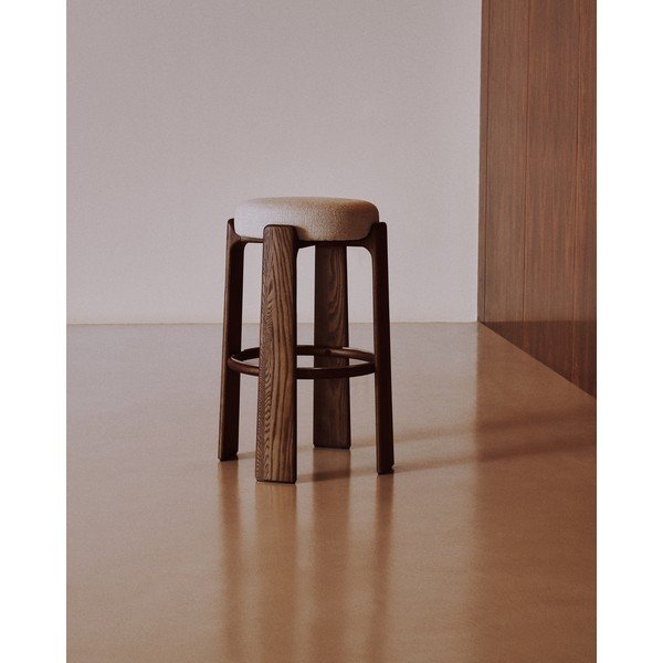 Beež saarepuidust baaritool (istme kõrgus 75 cm) Granite - Kave Home-image-4