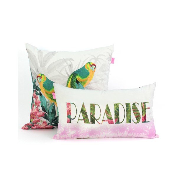 Sada 2 bavlněných povlaků na polštář Happy Friday Tropic-image-2