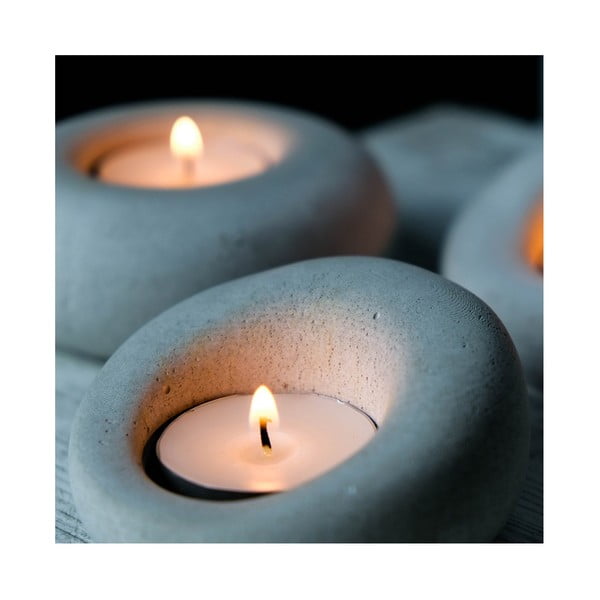 Betoonist küünlajalad 3 tk komplektis Donut - Mioli Decor-image-2