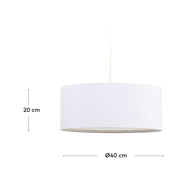 Valge lambivari ø 40 cm Santana - Kave Home-image-3