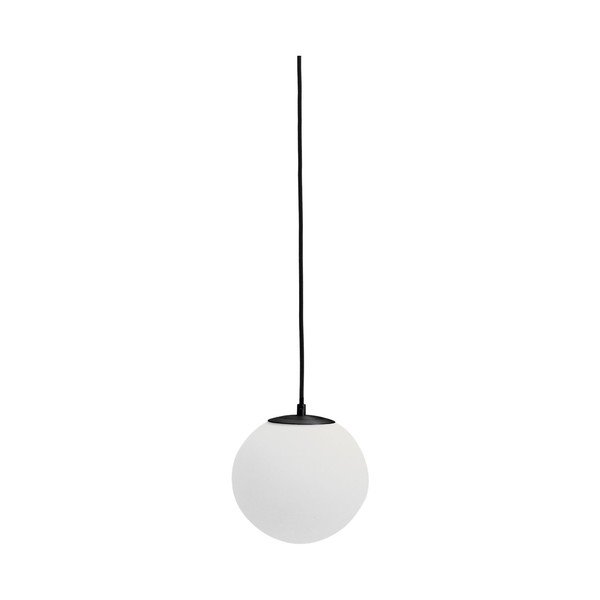 Valge/must metallist ripplamp klaasist varjuga, ø 15 cm Brisia - Kave Home