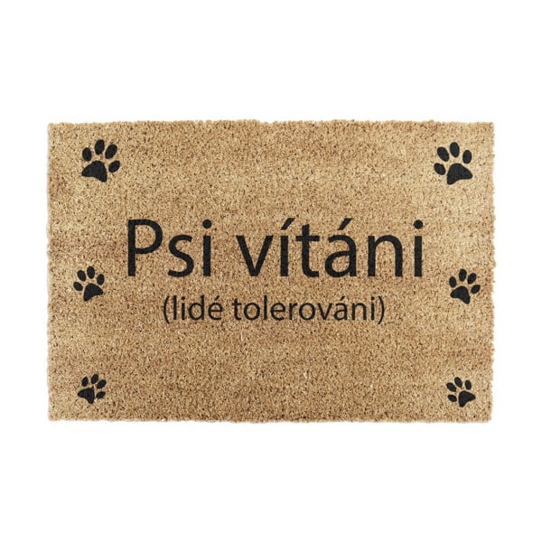 Kookoskiududest matt 40x60cm Psi vítáni – Artsy Doormats