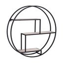 Põrandariiul täispuidust paulownia, must-puiduvärvi 62 cm Rotterdam – House Nordic