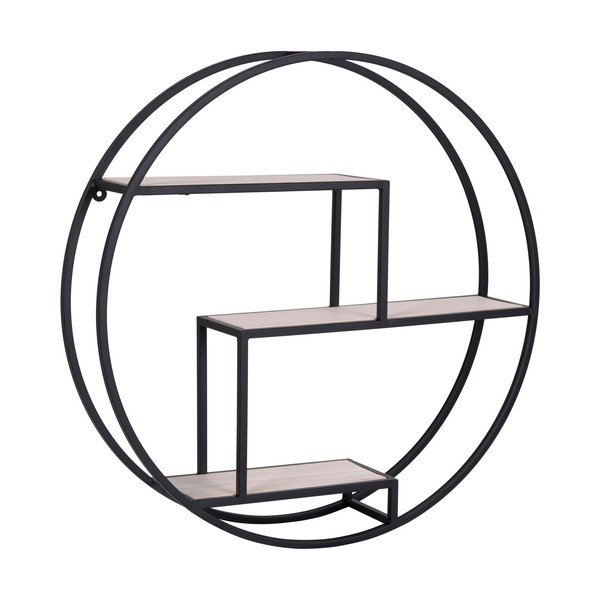 Põrandariiul täispuidust paulownia, must-puiduvärvi 62 cm Rotterdam – House Nordic