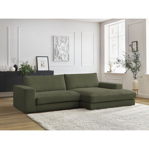 Roheline velvetist nurgadiivan (parem nurk/diivanvoodiga) Leonard - Bobochic Paris-image-3