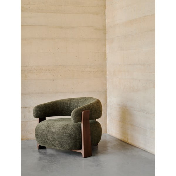 Roheline šenill-tool Granite - Kave Home-image-1