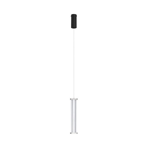 Matt must/matt hõbedane metallist LED-rippvalgusti akrüülklaasist varjuga, ø 6 cm Pheme - Nova Luce