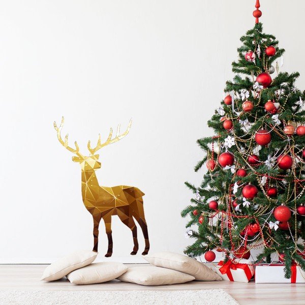 Vánoční samolepka Ambiance Deer Origami-image-1