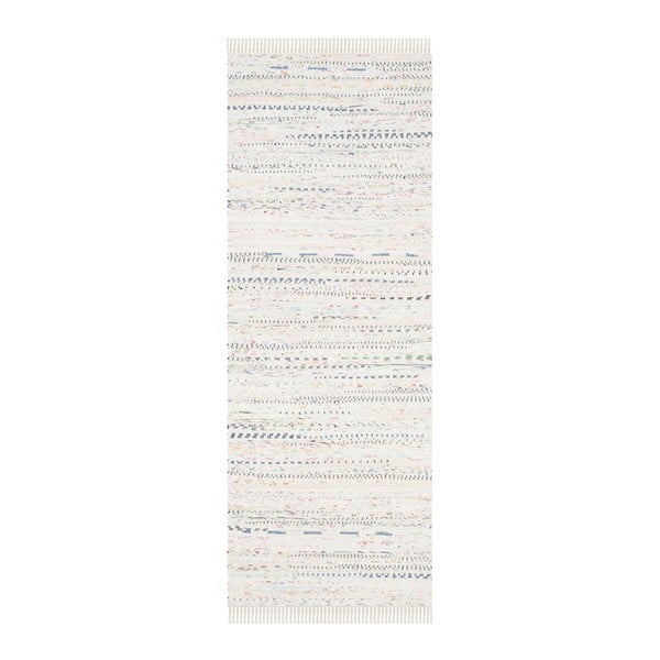 Bílý bavlněný běhoun Safavieh Elena, 68 x 182 cm